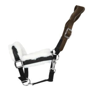 EQUEST Halfter Anatomical Shine | Chrom Finish | Ledergenickstück Mocha