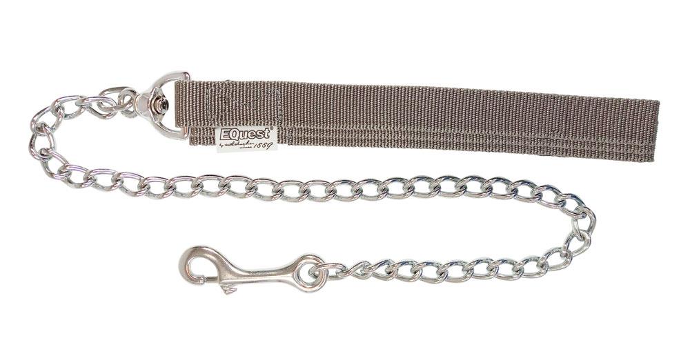 EQUEST Führzügel Gurt | 75er Kette | Chrom Finish
