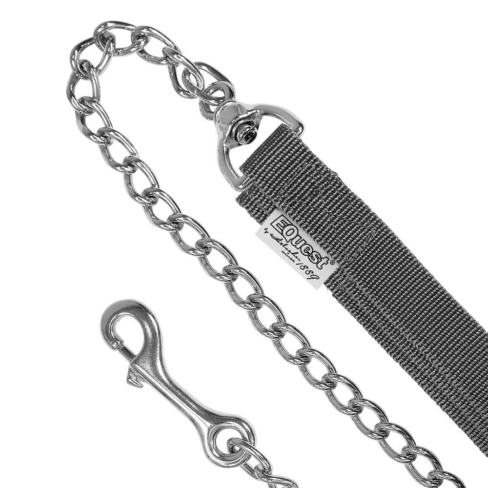 EQUEST Führzügel Gurt | 50er Kette | Chrom Finish