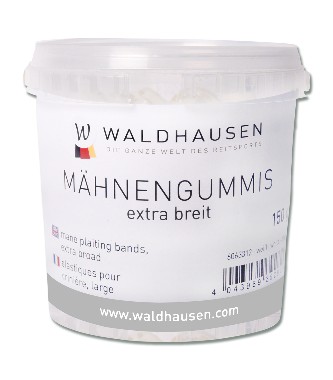 Waldhausen Mähnengummis breit transparent – 150 g Dose