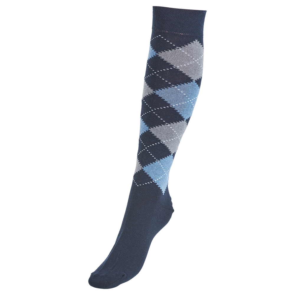 BUSSE Reitsocken BASIC-KARO III Navy / Denim / Grey 43-46