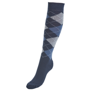 BUSSE Reitsocken COMFORT-KARO III Navy / Light Navy / Grey 43-46