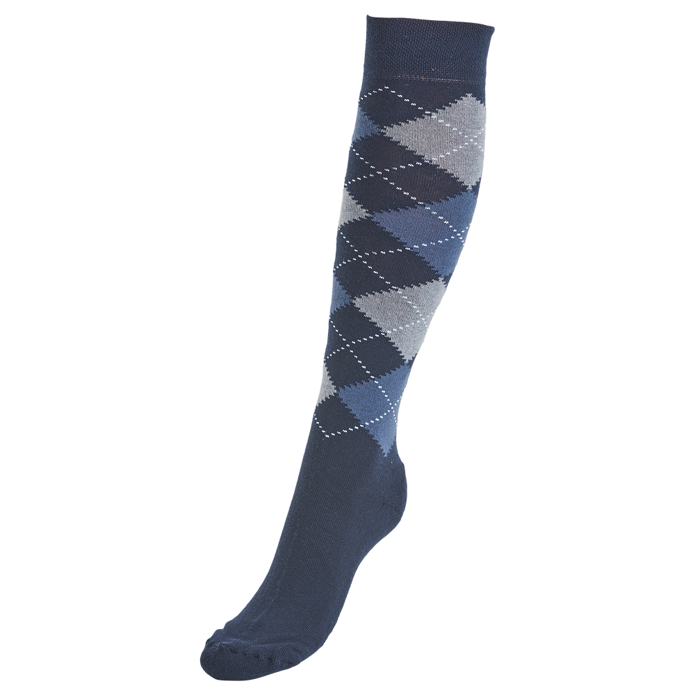 BUSSE Reitsocken COMFORT-KARO III Navy / Light Navy / Grey 43-46