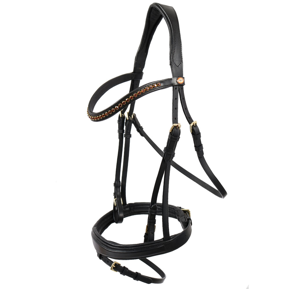 Hans Melzer Trense Hannover schwarz/messing Pony