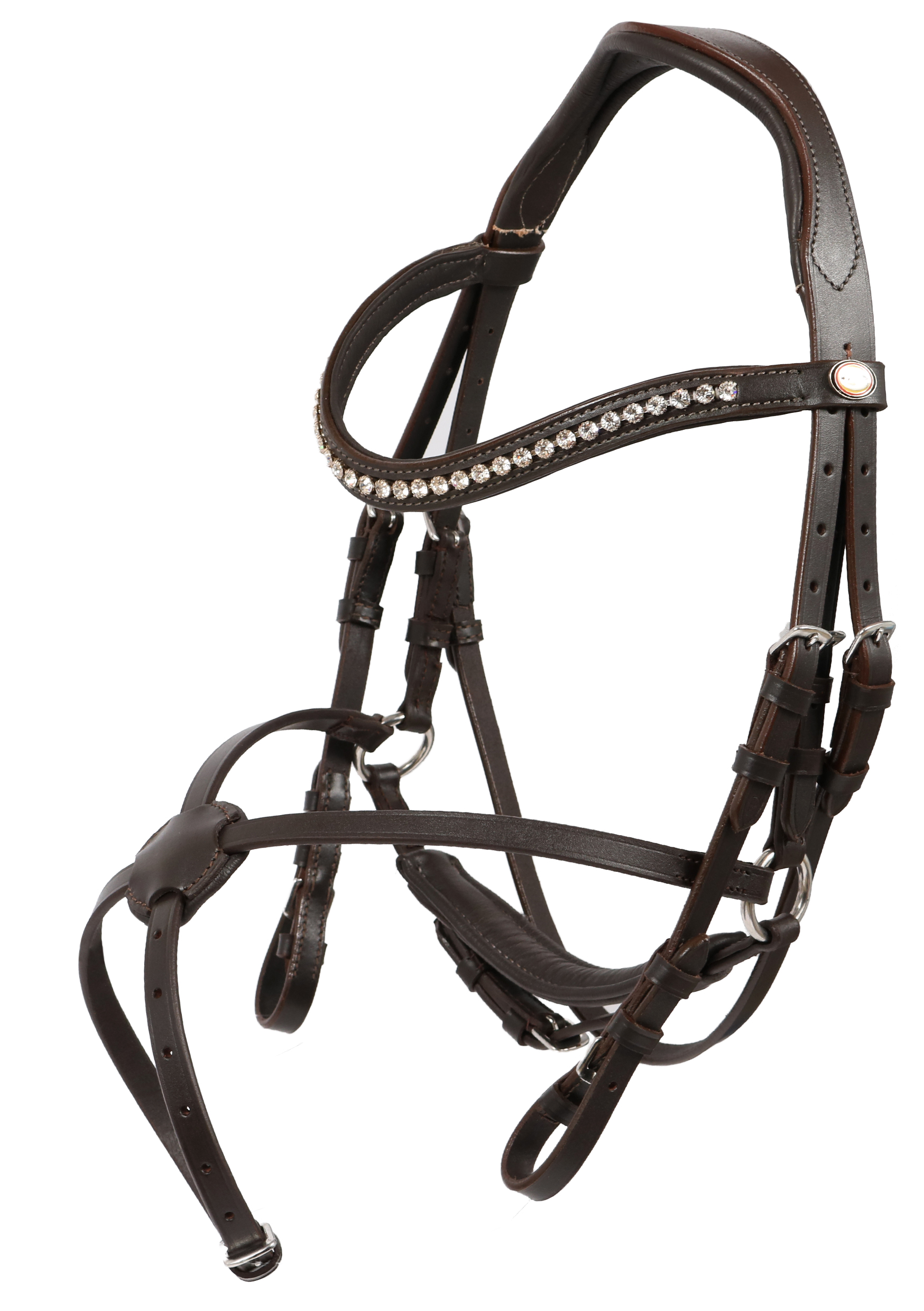 Hans Melzer Trense Calgary mexikanisches Reithalfter braun/silber pony