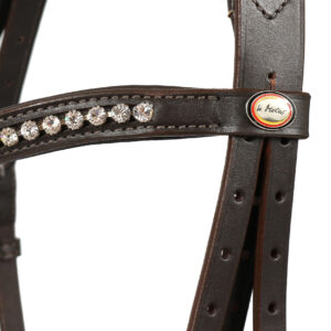Alternative view of Hans Melzer Trense Calgary mexikanisches Reithalfter braun/silber pony