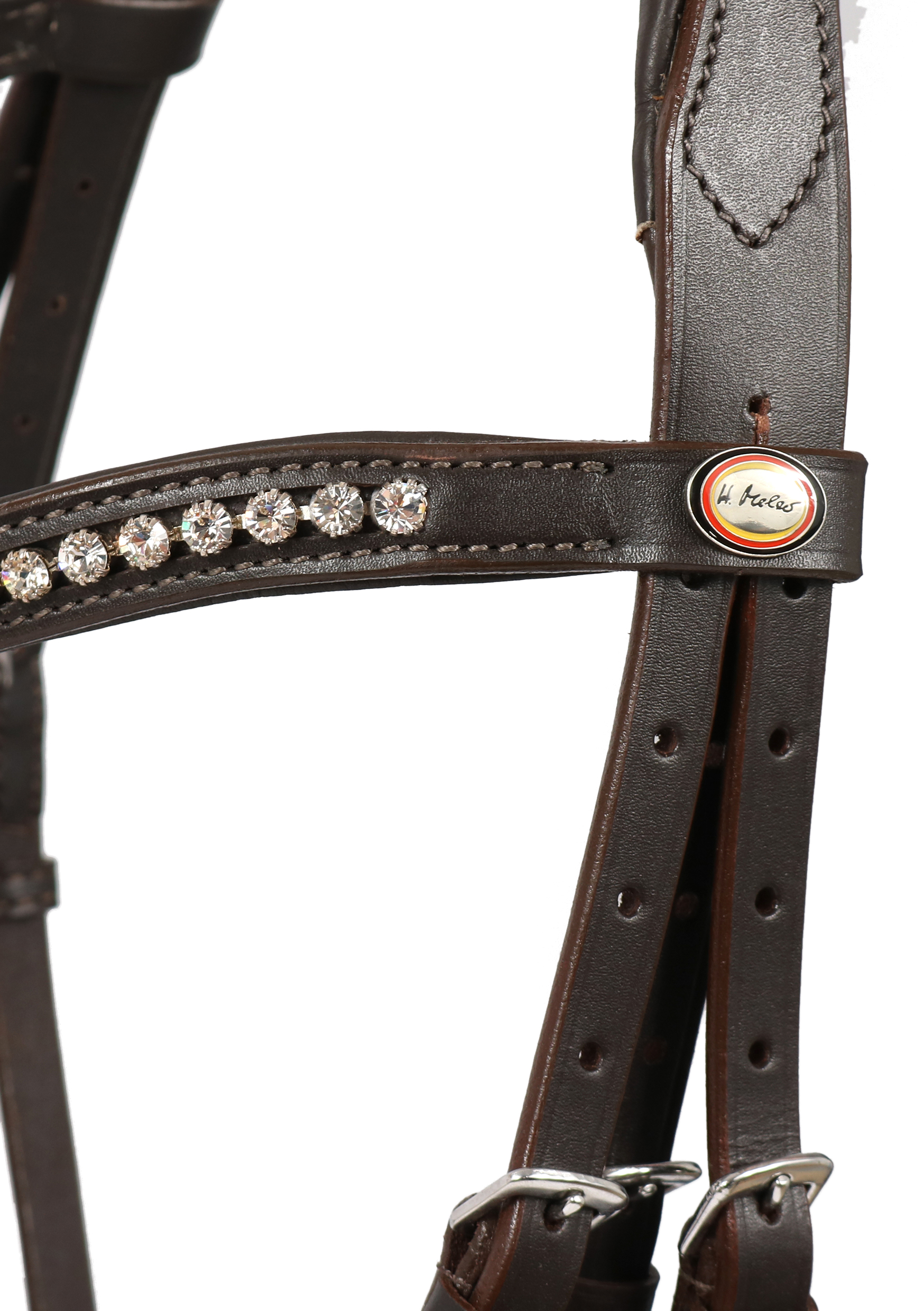 Hans Melzer Trense Calgary mexikanisches Reithalfter braun/silber pony