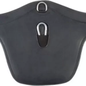 PFIFF Platin Ledersattelgurt Dartford Schwarz 125 cm