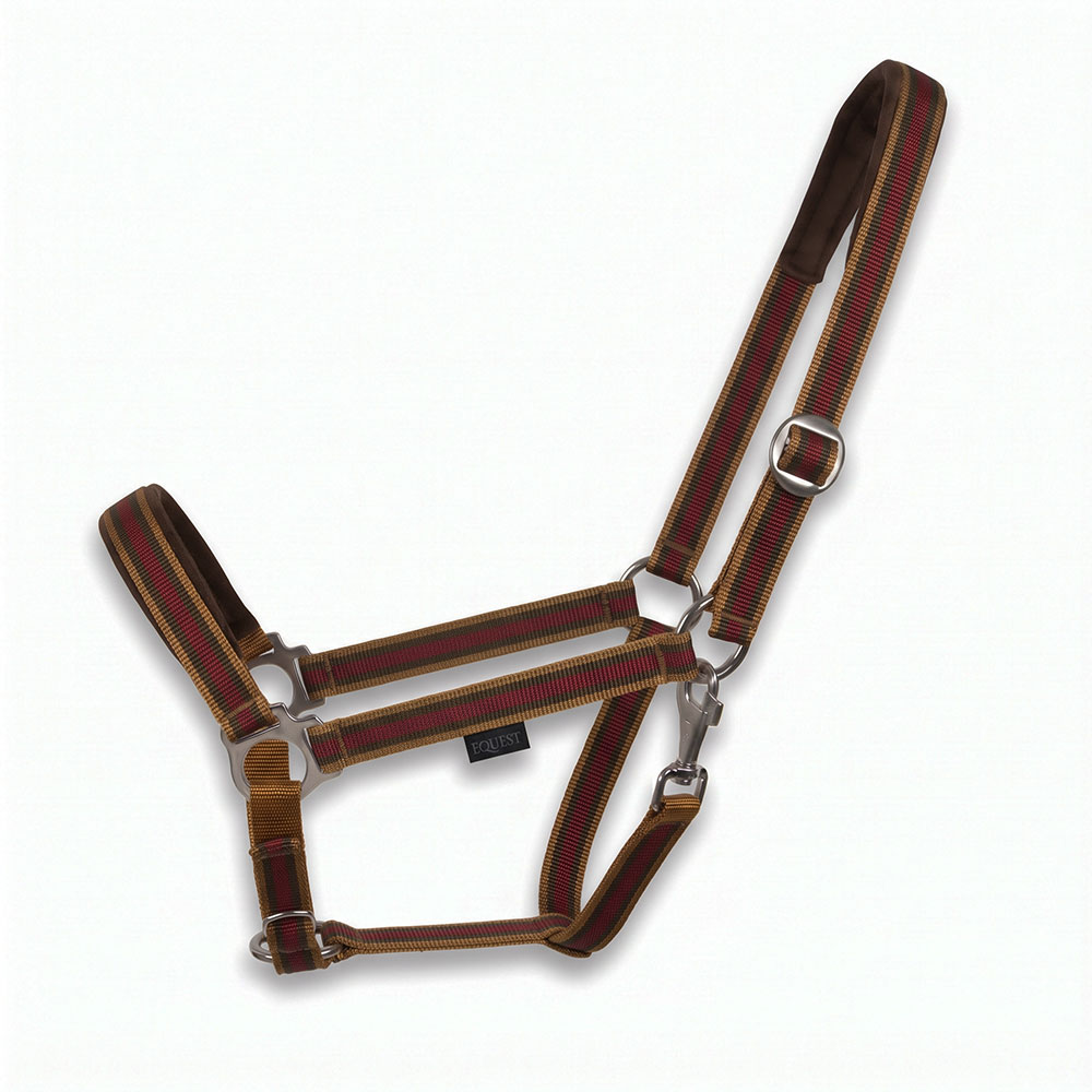 EQuest Halfter Regular Plus braun-rot (W)